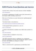SCRN Practice Exam Questions and Answers 