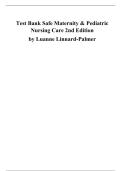 Test Bank Safe Maternity & Pediatric Nursing Care&comma; 2nd Edition by Luanne Linnard-Palmer &vert; Verified Questions & Answers