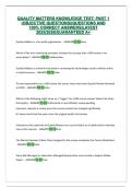 QUALITY MATTERS KNOWLEDGE TEST&colon; PART 1 &lpar;OBJECTIVE QUESTIONS&rpar;&vert;QUESTIONS AND 100&percnt; CORRECT ANSWERS&vert;LATEST 2025&sol;2026&vert;GUARANTEED A&plus;