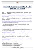 Standards-Based Assessment WGU D184  Questions and Answers