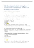 Safe Maternity and Pediatric Nursing Care &vert; Linnard-Palmer &vert; Latest Version &vert; Verified Test Bank with Correct Answers