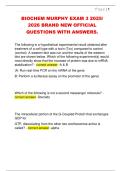 BIOCHEM MURPHY EXAM 3 2025&sol;  2026 BRAND NEW OFFICIAL  QUESTIONS WITH ANSWERS&period; 
