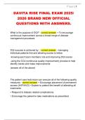 DAVITA RISE FINAL EXAM 2025&sol;  2026 BRAND NEW OFFICIAL  QUESTIONS WITH ANSWERS&period; 