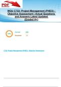 WGU C722- Project Management &lpar;PHEO&rpar; - Objective Assessment &vert; 223 Actual Questions and Answers Latest Updated 2025&sol;2026 &lpar;Graded A&plus;&rpar;