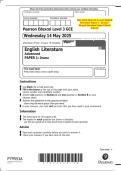 May 2025 Edexcel&colon; A Level English Literature Paper 1 &ndash; Drama &ndash; Merged Question Paper & Mark Scheme