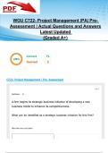 WGU C722- Project Management &vert;PA&vert; Pre-Assessment &vert; Actual Questions and Answers Latest Updated 2025&sol;2026 &lpar;Graded A&plus;&rpar;