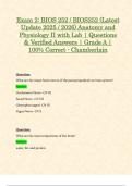 Exam 2&colon; BIOS 252 &sol; BIOS252 &lpar;Latest Update 2025 &sol; 2026&rpar; Anatomy and Physiology II with Lab &vert; Questions & Verified Answers &vert; Grade A &vert; 100&percnt; Correct - Chamberlain