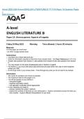 Actual 2025 AQA A-level ENGLISH LITERATURE B 7717&sol;1A Paper 1A Question Paper &plus; A-level ENGLISH LITERATURE B Paper 1A Literary genres&colon; Aspects of tragedy Friday 24 May 2025 Morning Time allowed&colon; 2 hours 30 minutes Materials For this paper you must have&colon; &bull; 