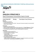 Actual 2025 AQA AS ENGLISH LITERATURE B 7716&sol;2B Paper 2B Merged Question Paper AS ENGLISH LITERATURE B Paper 2B Literary genres&colon; Prose and Poetry&colon; Aspects of comedy Friday 24 May 2025 Morning Time allowed&colon; 1 hour 30 minutes Materials For this paper you mu