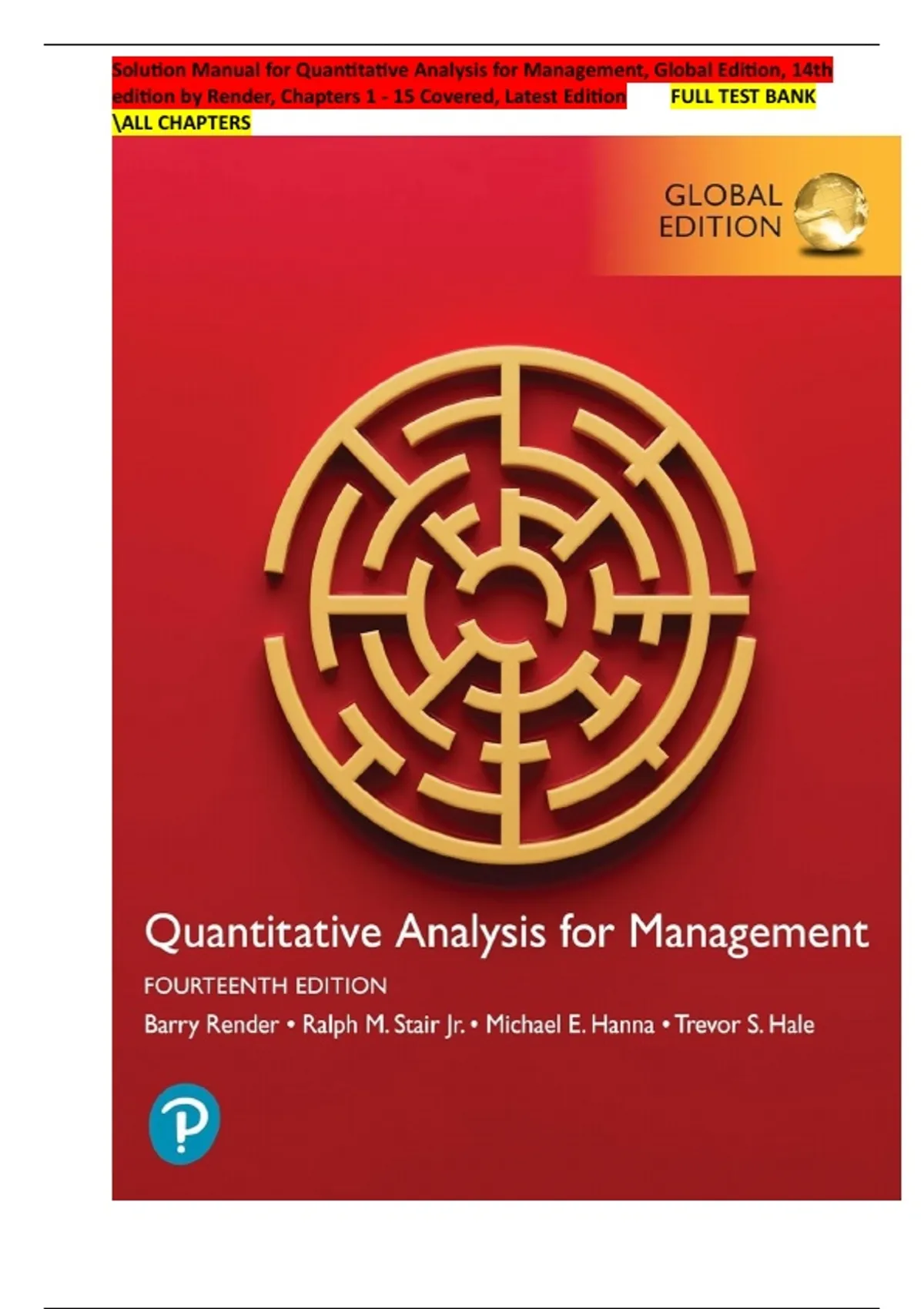 Quantitative Analysis for Management – 14th Edition | Barry Render ...