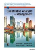  Solution Manual for Quantitative Analysis for Management &ndash; 14th Edition by  Barry Render&comma; Ralph M&period; Stair Jr&period;&comma; Michael E&period; Hanna&comma; Trevor S&period; Hale &vert; Chapter 1-15 &vert; All Chaptrers&comma; Latest Version Already Graded A&plus;   &ast;&ast;NEW&ast;