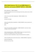 WGU Global Business FVC1 V2 and D080 Module 1-4 Questions and answers NEWEST RATED A&plus; 2025&sol;2026 