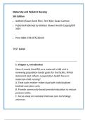 Maternity and Pediatric Nursing 5th Ed&period; Test Bank &vert; Verified Questions&comma; Answers & Step-by-Step Rationales