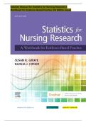 Solution Manual for Statistics for Nursing Research A Workbook for Evidence-Based Practice 3rd Edition Susan Grove Daisha&vert;&vert;ISBN&colon;NO 9780323654111&vert;&vert;ALL Chapters