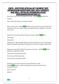 CSPR - CERTIFIED SPECIALIST PAYMENT REP &lpar;HFMA&rpar;&vert;EXAM QUESTIONS AND 100&percnt; CORRECT AND WELL DETAILED ANSWERS&vert;LATEST 2025&sol;2026&vert;GUARANTEED A&plus;