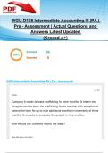 WGU D105 Intermediate Accounting III &vert;PA &vert; Pre - Assessment &vert; 35 Actual Questions and Answers Latest Updated 2025&sol;2026 &lpar;Graded A&plus;&rpar;