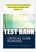 TEST BANK For Understanding the Essentials of Critical Care Nursing&comma; 3rd Edition by Perrin&comma; Verified Chapters 1 - 19&comma;ISBN&colon;9780134146348 Complete Newest Version