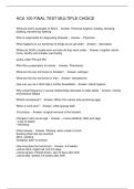 HCA 100 FINAL TEST MULTIPLE CHOICE