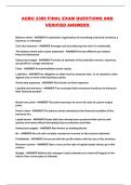 AGBU 2389 FINAL EXAM QUESTIONS AND VERIFIED ANSWERS 