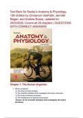 Test Bank for Seeley's Anatomy & Physiology&comma; 13th Edition by Cinnamon VanPutte&comma; Jennifer Regan&comma; and Andrew Russo&comma; updated for 2025&sol;2026&period; Covers all 29 chapters &vert; QUESTIONS WITH CORRECT ANSWERS &lpar;A&plus; GRADED 100&percnt; VERIFIED&rpar; 2025&sol;2026