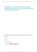 Psychology 387 - Learning &lpar;Athabasca&rpar; Exam Latest  Update 20252026 With Complete Questions and Answers  Graded A&plus;&vert;Verified Solutions 