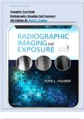 Complete Test Bank  Radiographic Imaging And Exposure  5th Edition By Terri L&period; Fauber&vert;complete chapters 1-10 explained with answers Graded A&plus;