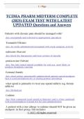 TCDHA PHARM  COMPLETE &lpar;2025&rpar; EXAM TEST WITH LATEST UPDATED Questions and Answers