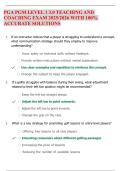 PGA PGM LEVEL 1 3&period;0 TEACHING AND COACHING EXAM 2025&sol;2026 WITH 100&percnt; ACCURATE SOLUTIONS