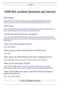 USPS SSA Academy Questions and Answers 