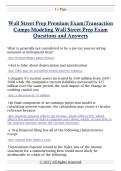Wall Street Prep Premium Exam&colon;Transaction  Comps Modeling Wall Street Prep Exam  Questions and Answers 