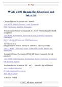 WGU C100 Humanities Questions and  Answers