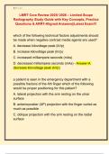 LMRT Core Review 2025&sol; 2026 &ndash; Limited Scope  Radiography Study Guide with Key Concepts&comma; Practice  Questions & ARRT-Aligned Answers&vert;&vert;Latest Exam&excl;&excl;&excl;