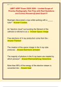 LMRT ARRT Exam 2025&sol; 2026 &ndash; Limited Scope of  Practice Radiography Test Prep with Real Questions  and Correct Answers&vert;&vert;Latest Exam&excl;&excl;&excl; 