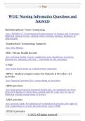 WGU Nursing Informatics Questions and  Answers 