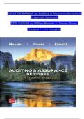 Solution Manual for Auditing & Assurance Services&colon; A Systematic Approach&comma; 12th Edition by Messier&comma; Glover & Prawitt &vert; Verified Solutions &vert; Latest Update 2025&sol;2026 &vert; A&plus; Graded