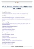 WGU Research Foundations C224 Questions  and Answers