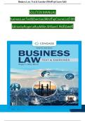 Solution Manual For Business Law&colon; Text & Exercises&comma; 10th Edition by Roger LeRoy Miller&comma; William E&period; Hollowell&comma; Verified Chapters 1 - 43&comma; Complete Newest Version