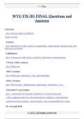 WVU FIS 201 FINAL Questions and  Answers