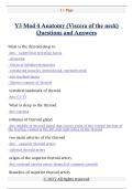 Y3 Mod 4 Anatomy &lpar;Viscera of the neck&rpar;  Questions and Answers