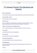 Y3 Anatomy Practice Test Questions and  Answers