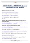 Y3 ANATOMY&sol; PREP BOOK Question  Mod 1 Questions and Answers