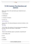 Y3 M2 Anatomy Prep Questions and  Answers