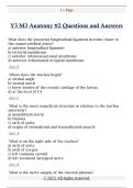 Y3 Anatomy & Physiology Exam Collection &ndash; Complete Questions and Verified Answers &lpar;Latest Updates&comma; Graded A&plus;&rpar;