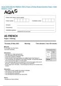 Actual 2025 AQA AS FRENCH 7651&sol;2 Paper 2 Writing Merged Question Paper &plus; Mark Scheme &plus; Insert