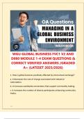 WGU GLOBAL BUSINESS FVC1 V2 AND D080 MODULE 1-4 EXAM QUESTIONS & CORRECT VERIFIED ANSWERS &sol;GRADED A&plus; &lpar;LATESET 2025&sol;2026&rpar;