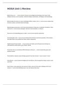 HOSA Unit 1 Review Exam Questions With 100&percnt; Verified Answers&period;