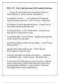 PSYC 375 - Unit 1 Quiz Questions With Complete Solutions