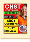CHST EXAM PREP 2 -CHST Exam Secrets Study Guide&comma;Full-Length Practice Test LATEST UPDATE 2025&sol;2026 100&percnt; CORRECT&excl;&excl;