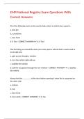 EMR National Registry Exam Questions With Correct Answers