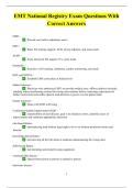 EMT National Registry Exam Questions With Correct Answers 